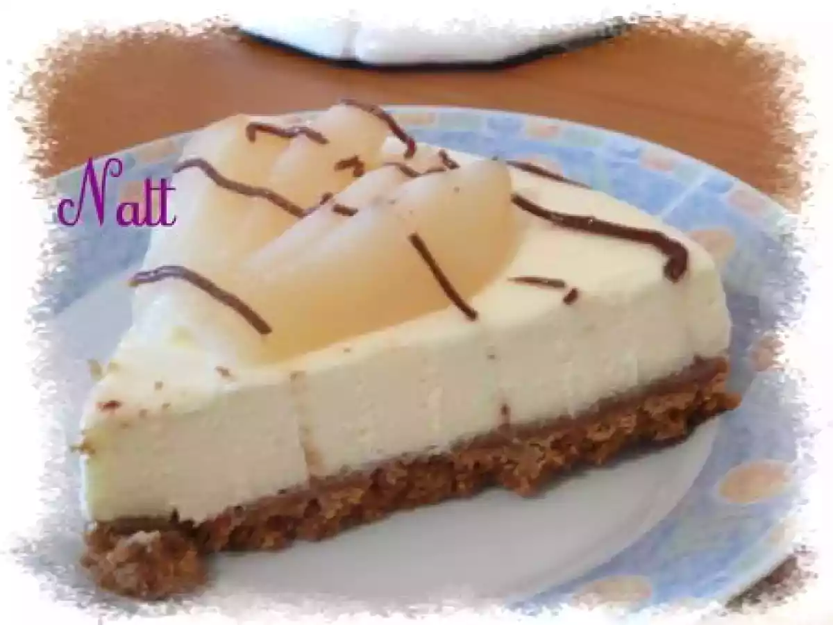 Cheesecake mascarpone et poires