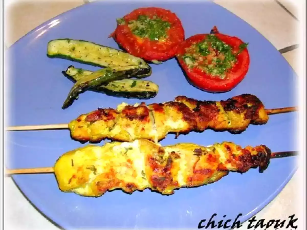 CHICH TAOUK ( recette libanaise ) ET LEGUMES BBQ - photo 2