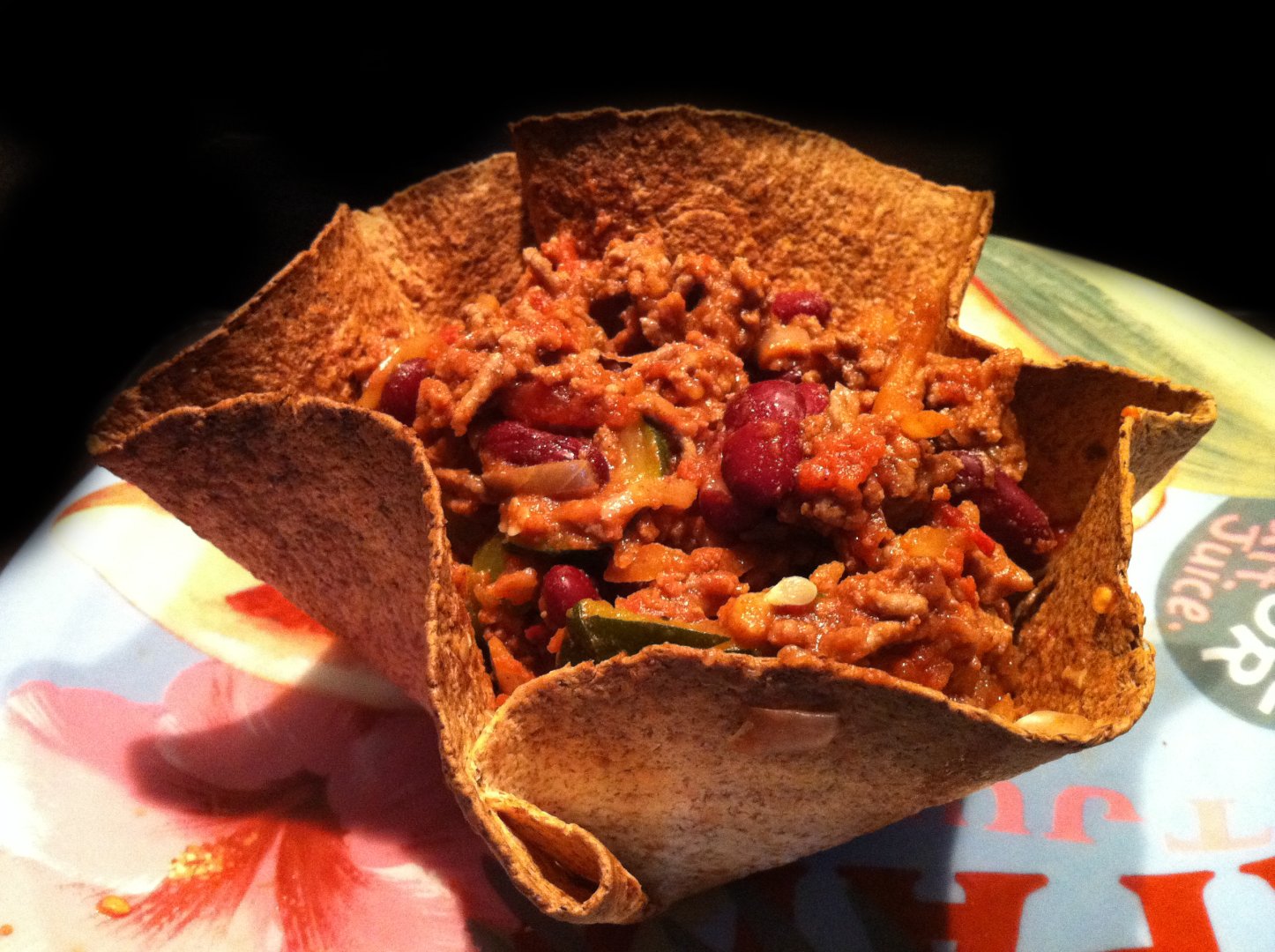 Chili con carne 0mg en bol tacos ! Recette Ptitchef