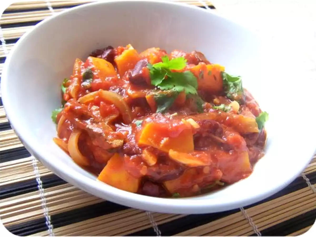 Chili sin carne (mais avec potimarron!)