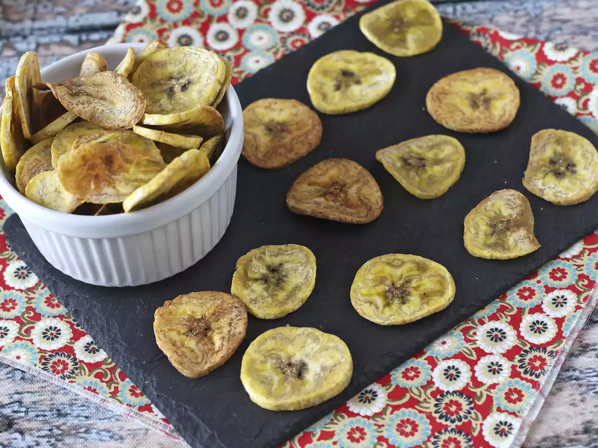 Chips de banane plantain au four - photo 2
