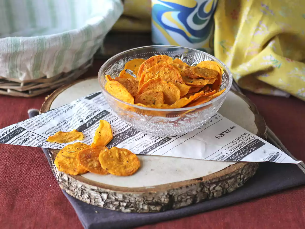 Chips de patates douces au micro-ondes - photo 3