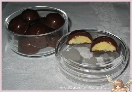 Chocolats fourrés à la noix de coco façon bounty - Recette Ptitchef
