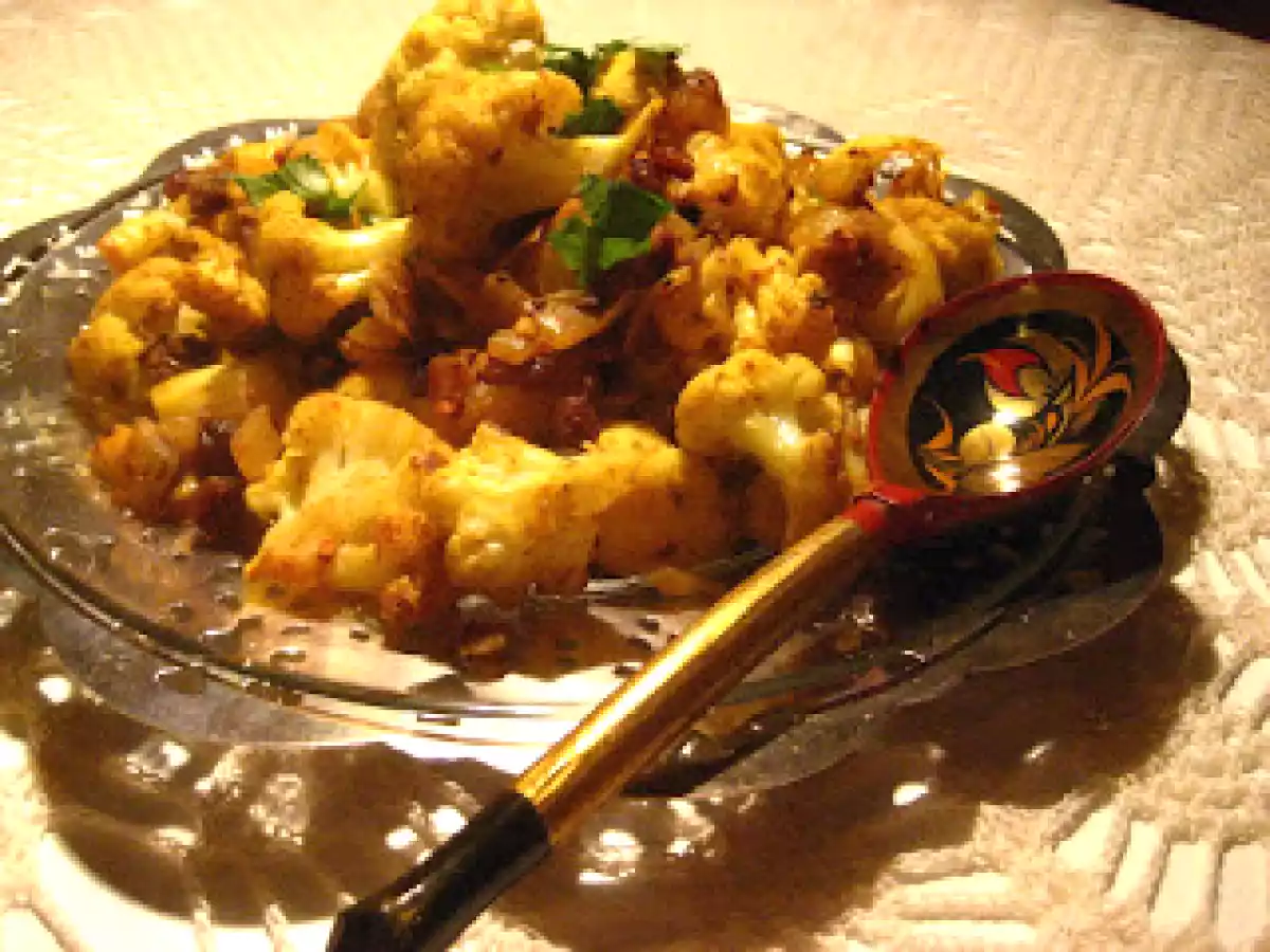 Chou-fleur braisé au cari de Ricardo