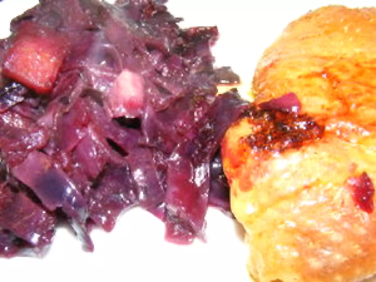 CHOU ROUGE CONFIT AUX POMMES, CANETTE RÔTIE - photo 2