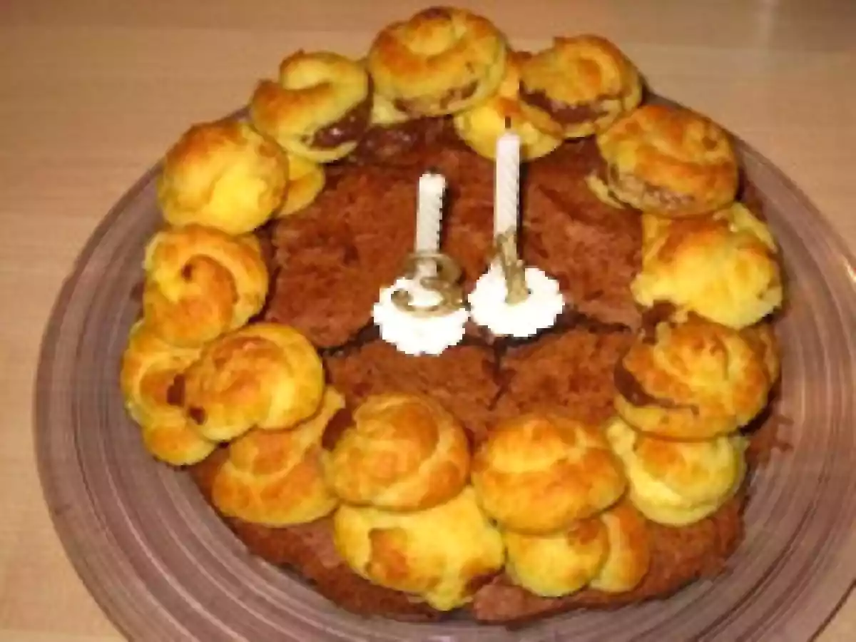 Choux à la crème vanille et chocolat