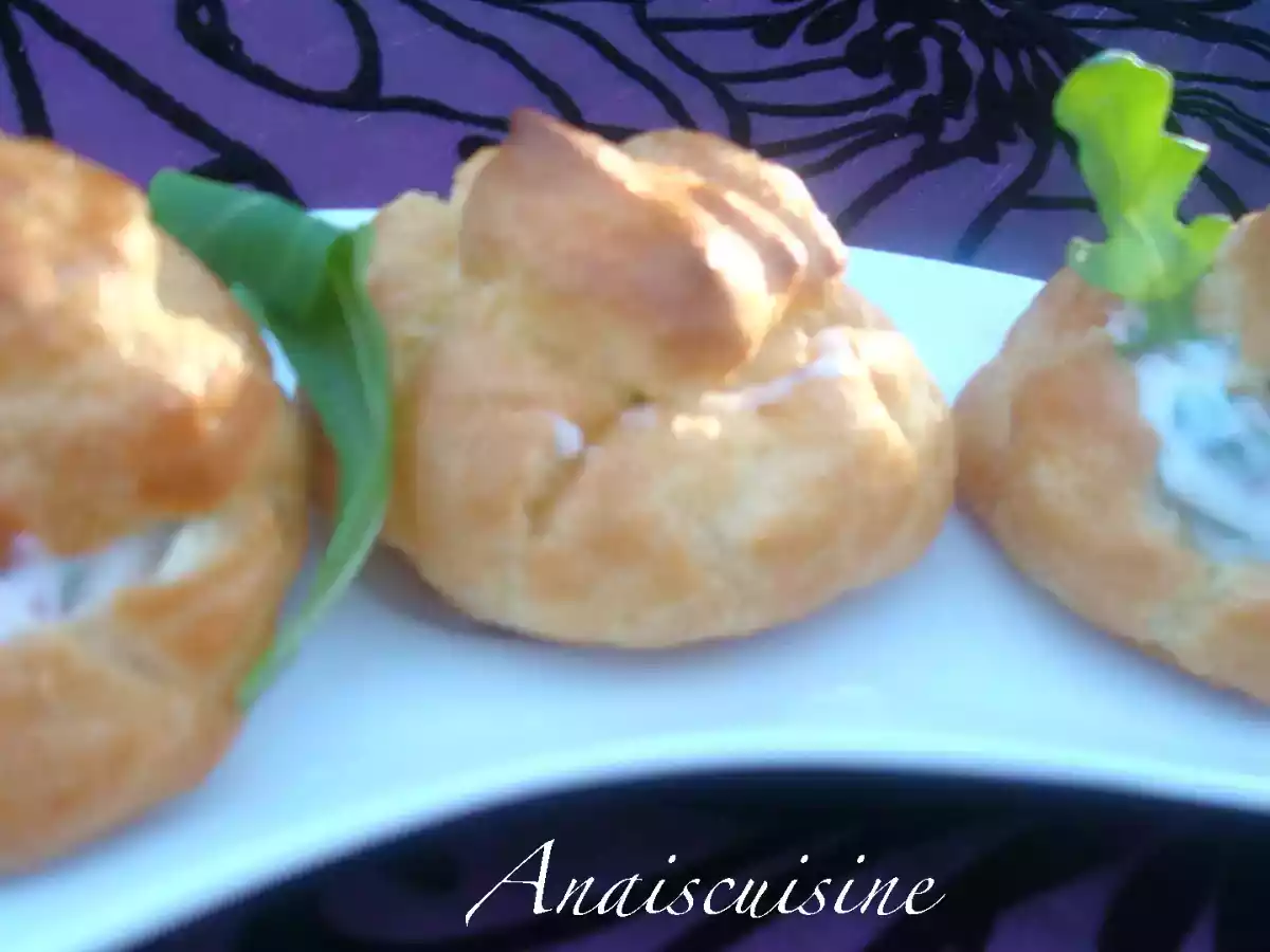 Choux au saumon fumé