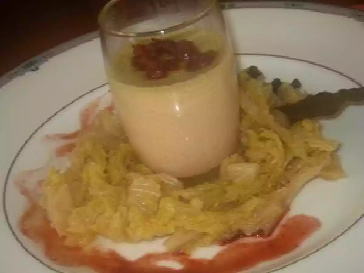 CHOUX BRAISE A LA ROYALE DE FOIE GRAS