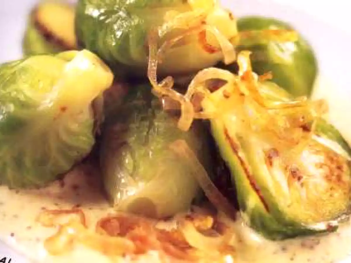 Choux de Bruxelles aux deux moutardes