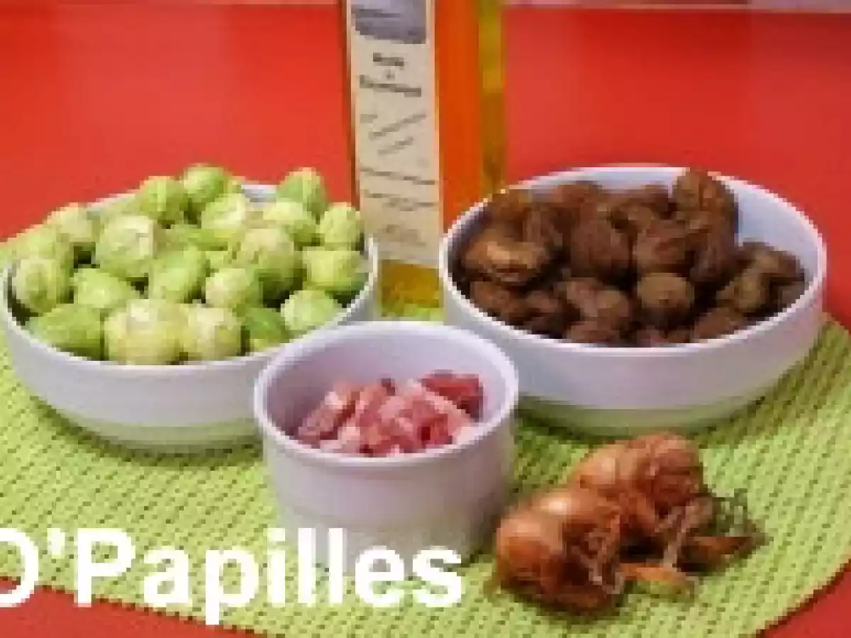 Choux de Bruxelles, échalotes et châtaignes - photo 2