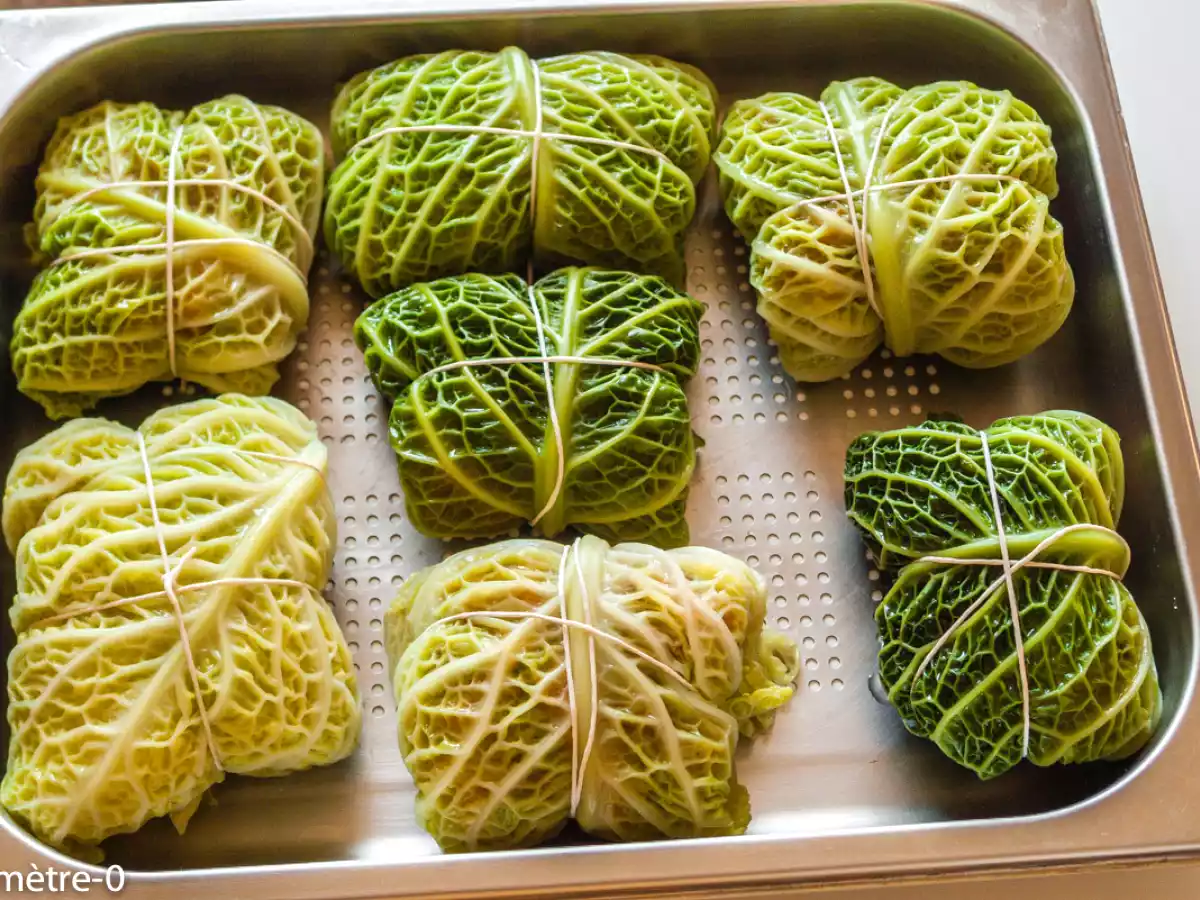 Choux farcis au confit de canard