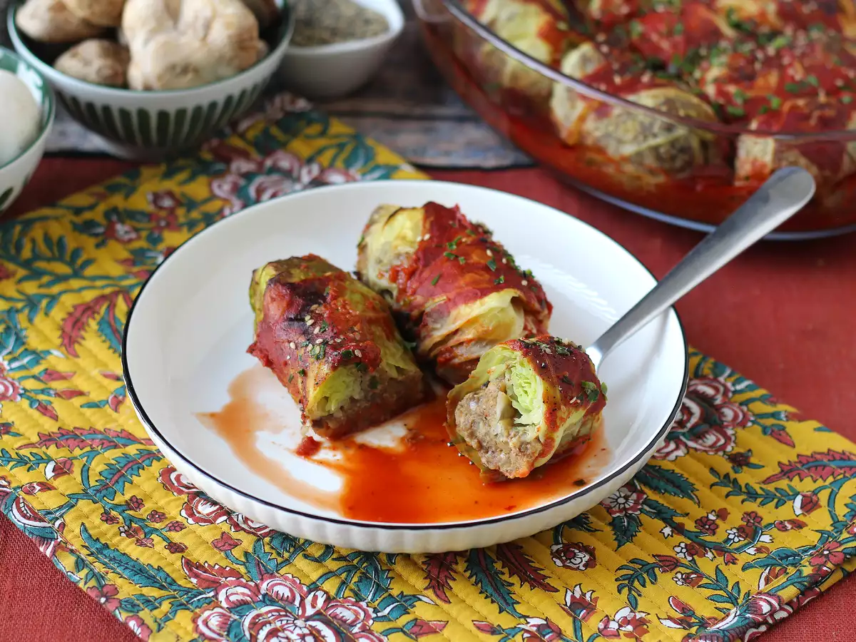 Choux farcis végétariens aux champignons, riz et miso - photo 6
