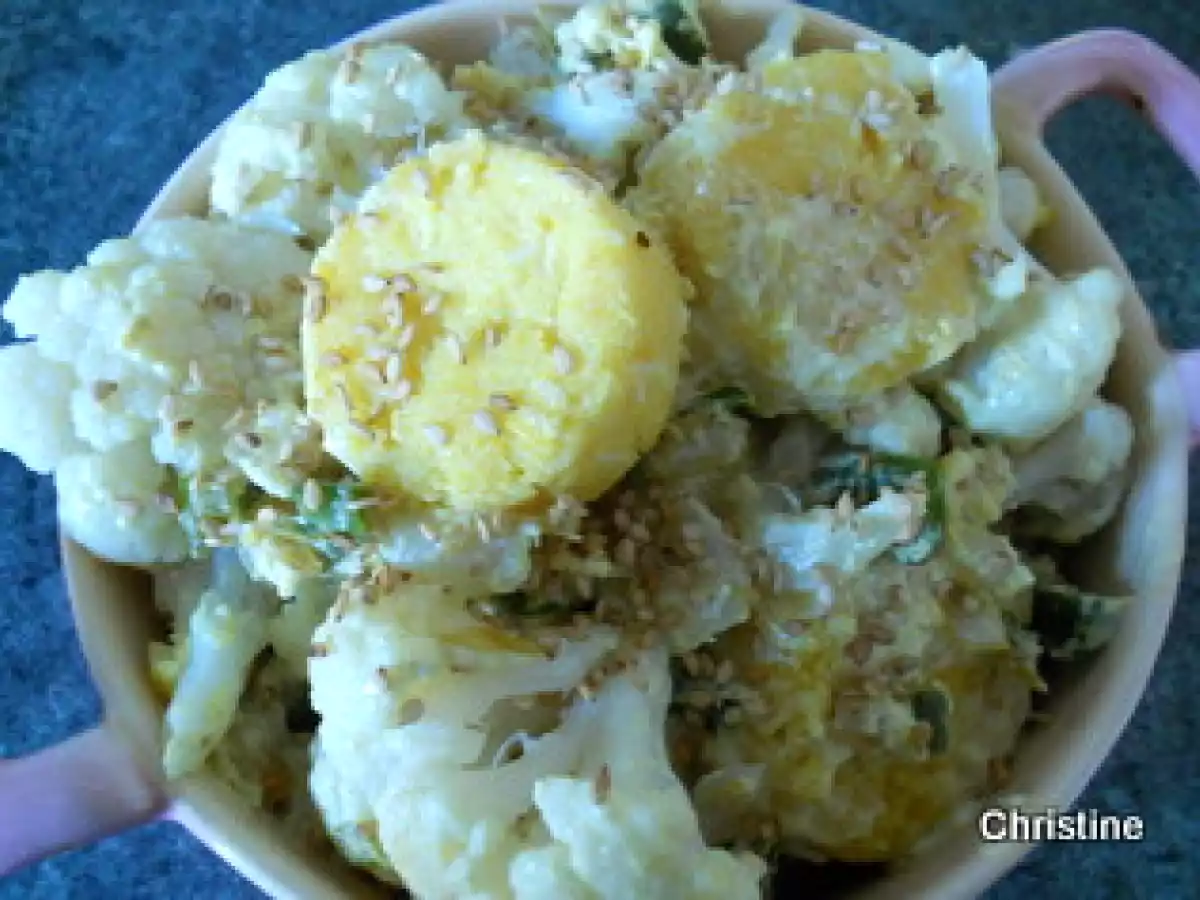 Choux fleur à la polenta et graines de sésame - photo 2