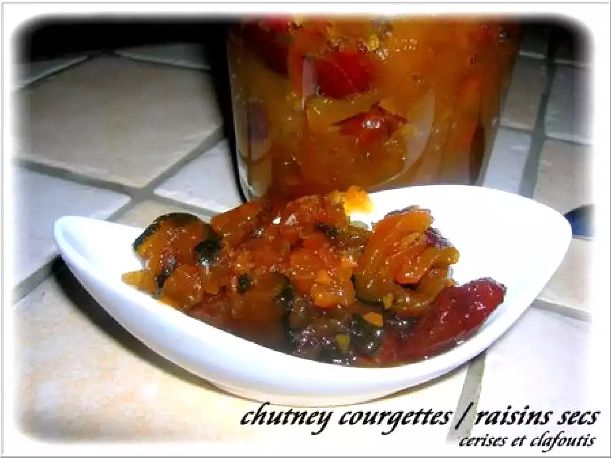 CHUTNEY DE COURGETTES AUX RAISINS SECS - photo 2