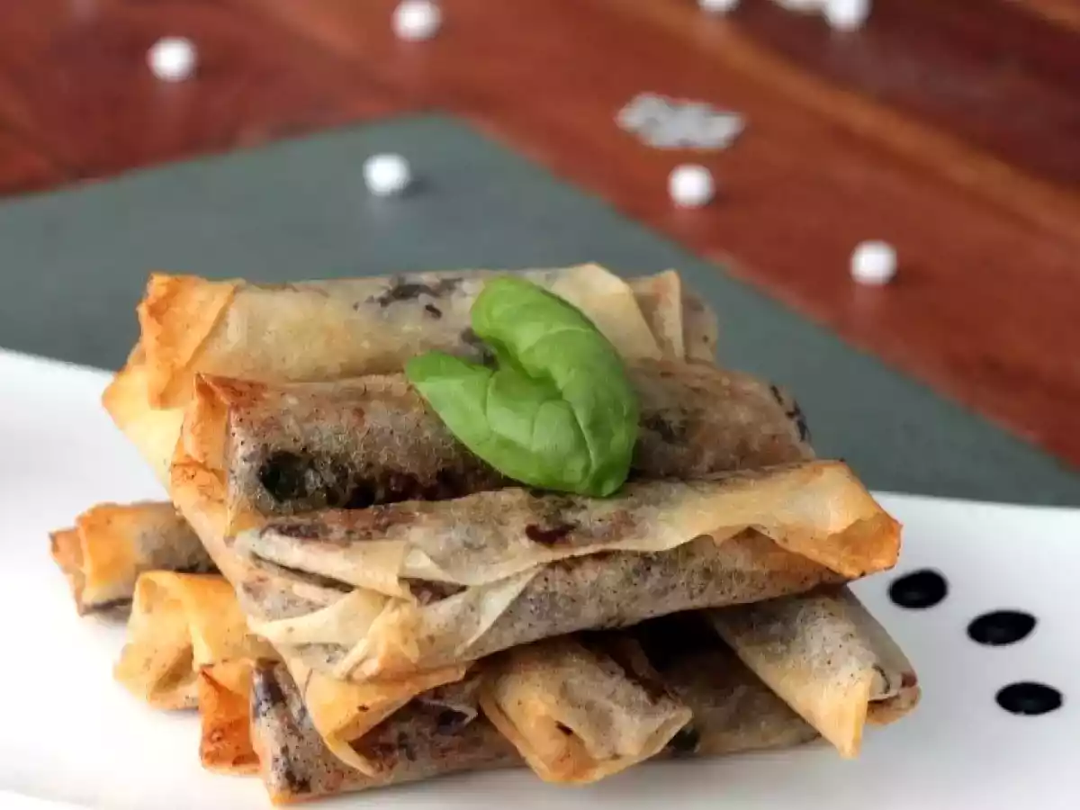 Cigare de confit de canard & crème d’ail