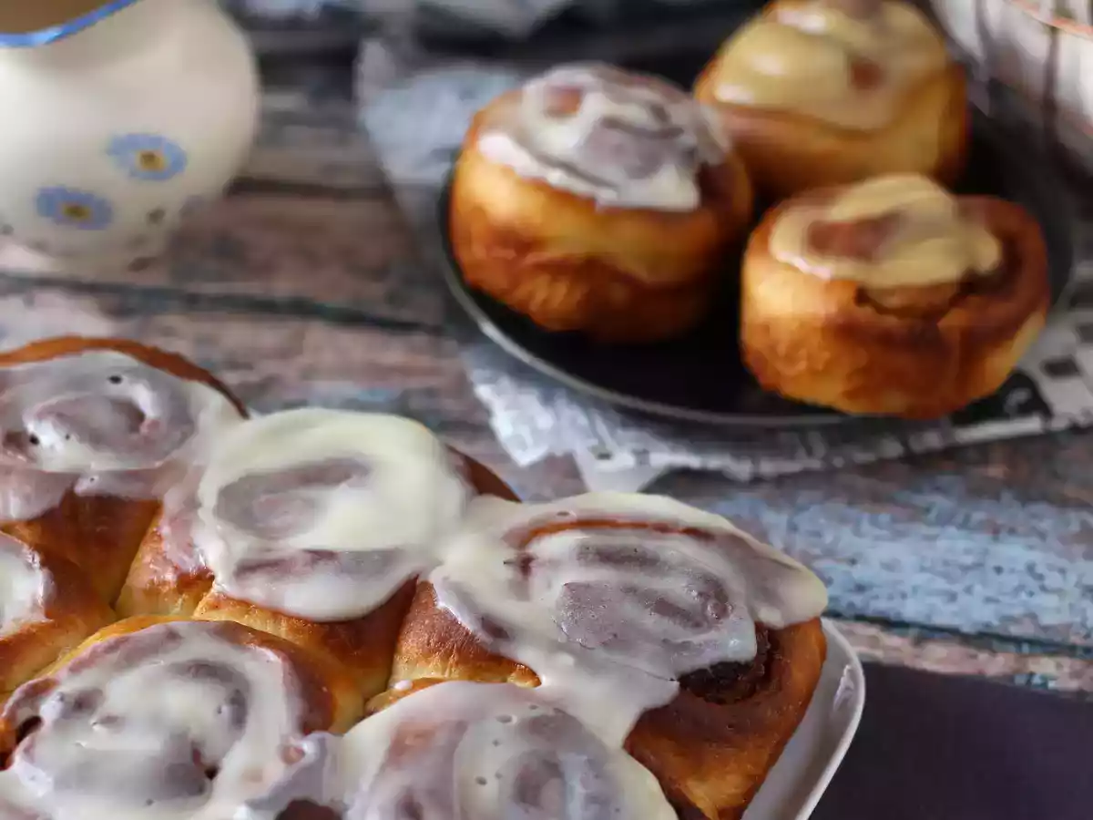 Cinnamon rolls, la brioche à la cannelle et son glaçage à la vanille - photo 3
