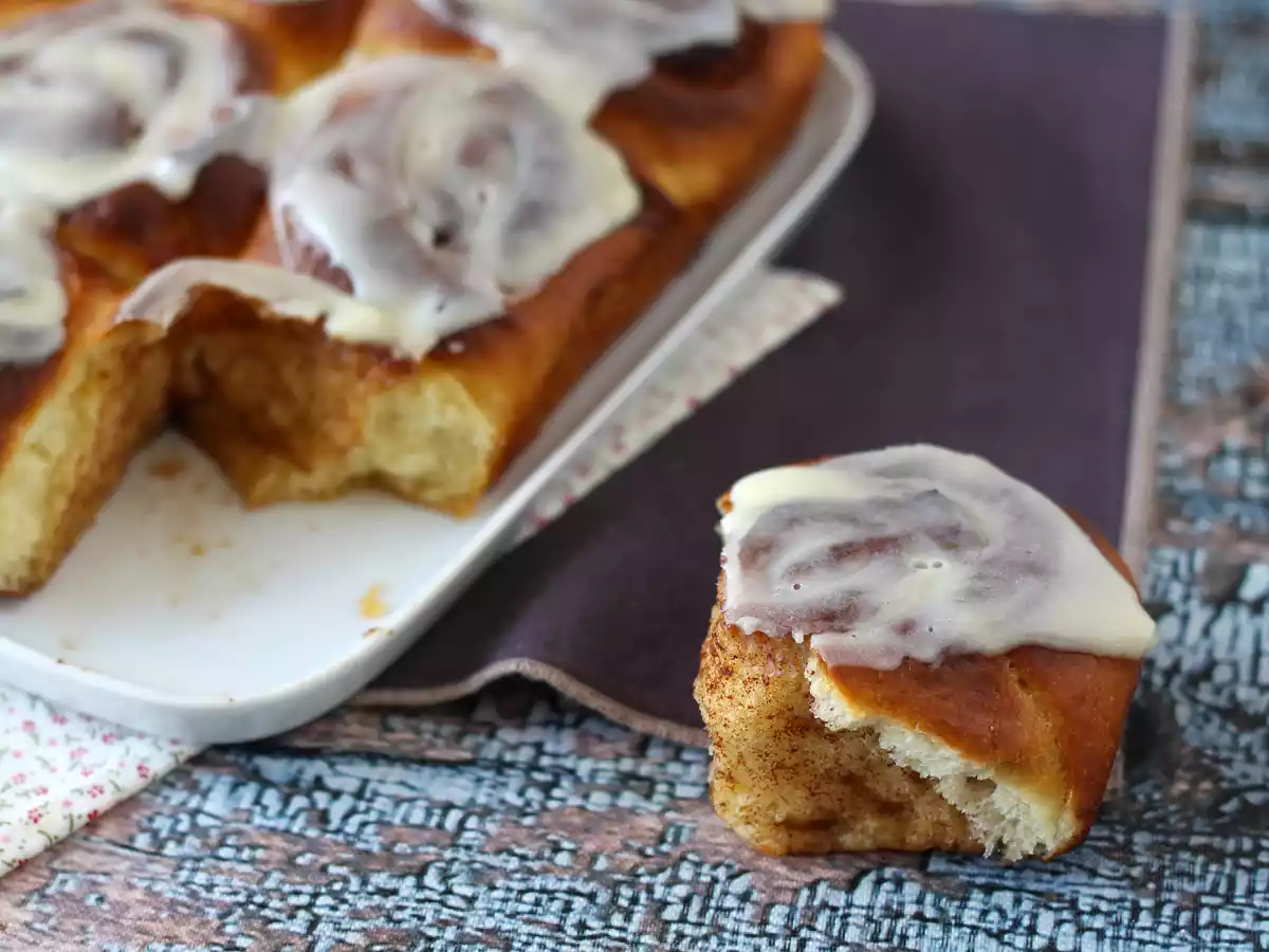 Cinnamon rolls, la brioche à la cannelle et son glaçage à la vanille - photo 4