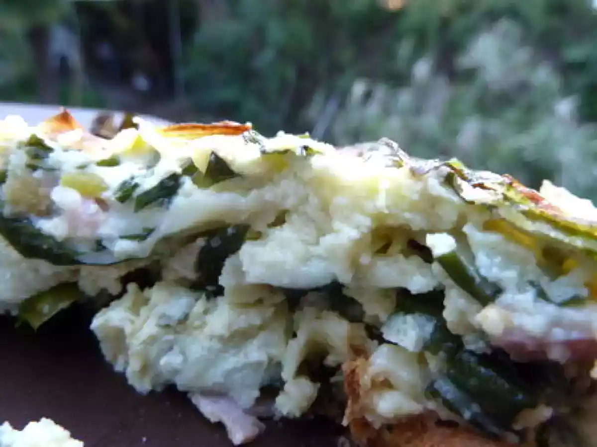 Clafouti à l'ail des ours, parmesan et jambon - et pesto d'ail des ours - photo 3