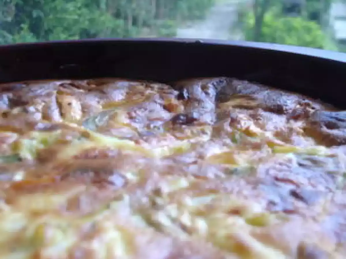 Clafouti aux poireaux et à la tomme de brebis