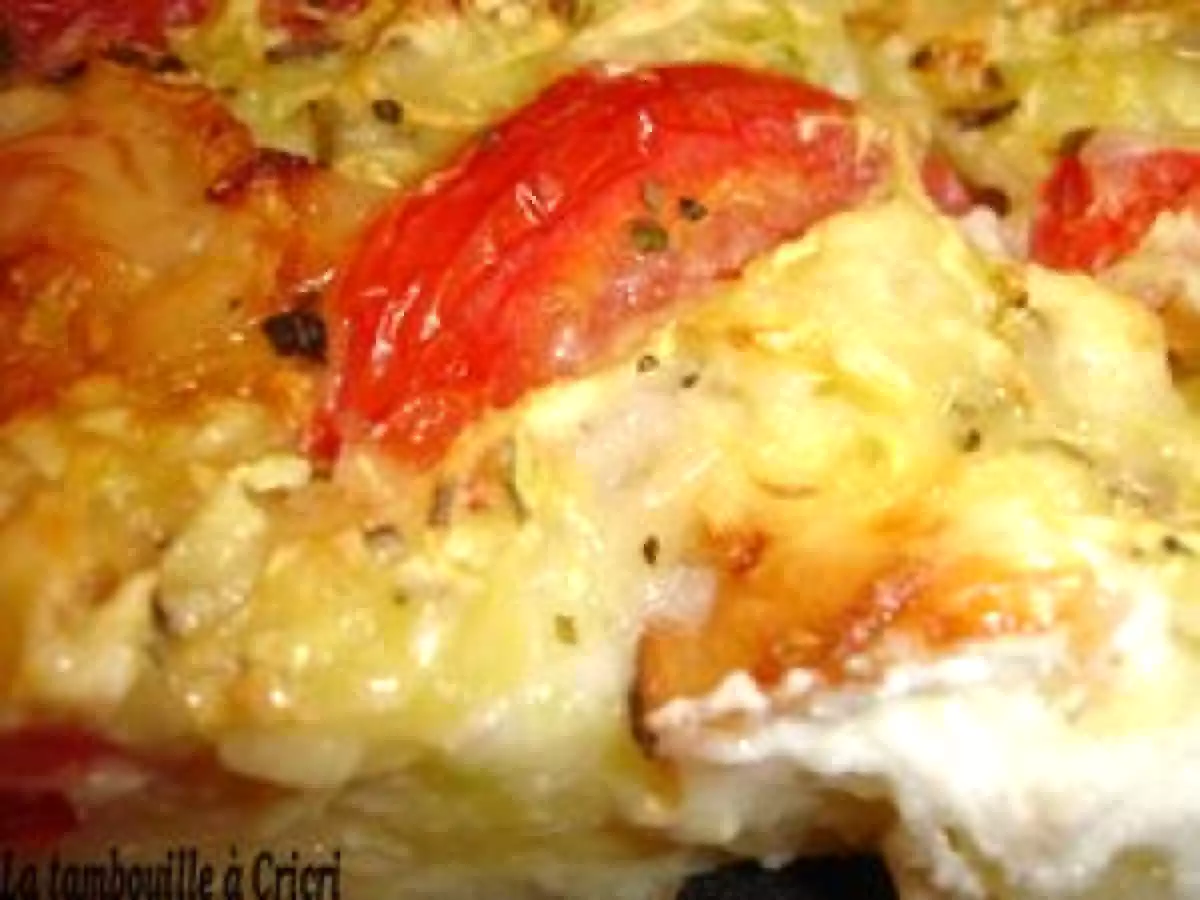 Clafouti courgette, tomate et chèvre