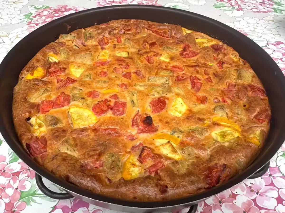 Clafoutis à la courgette et tomates (IG bas)