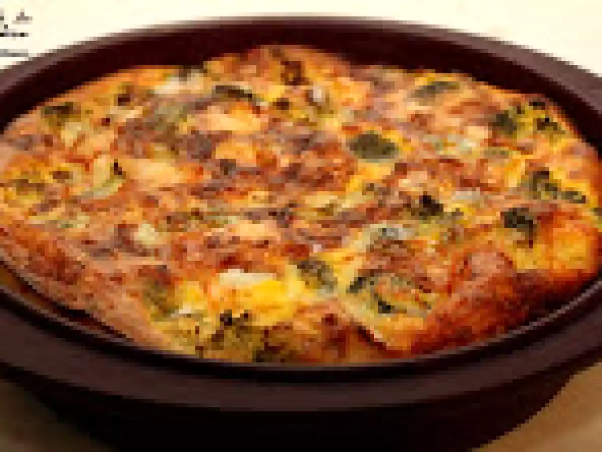 Clafoutis au brocolis, brie et chèvre - photo 2