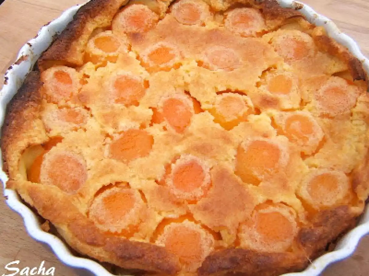 Clafoutis aux abricots et sirop d'orgeat