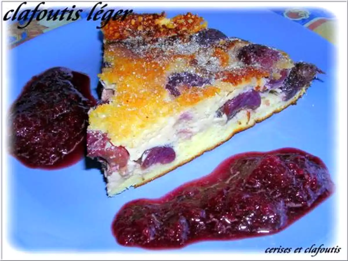 CLAFOUTIS AUX CERISES NOIRES ET SON COULIS CONCASSE