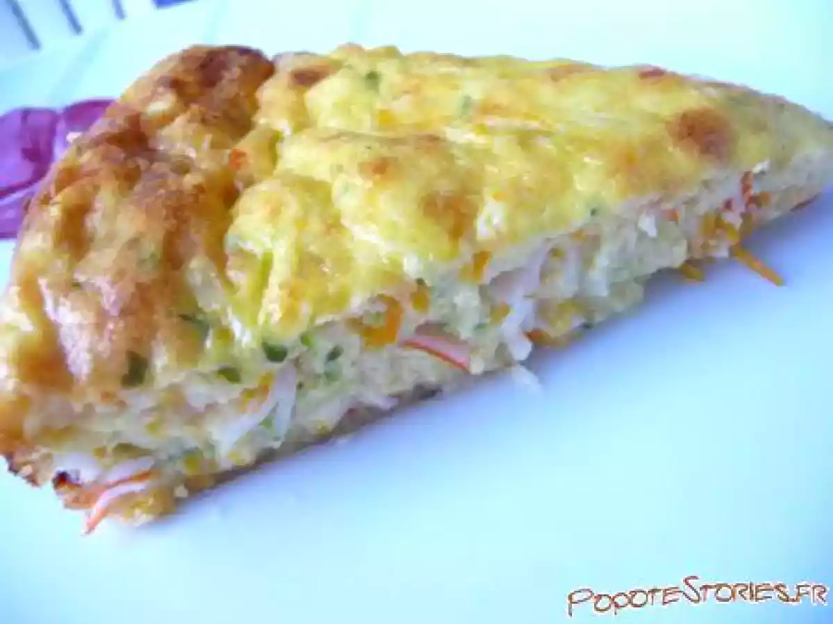 CLAFOUTIS AUX MIETTES DE CRABE ET AUX LEGUMES - photo 2