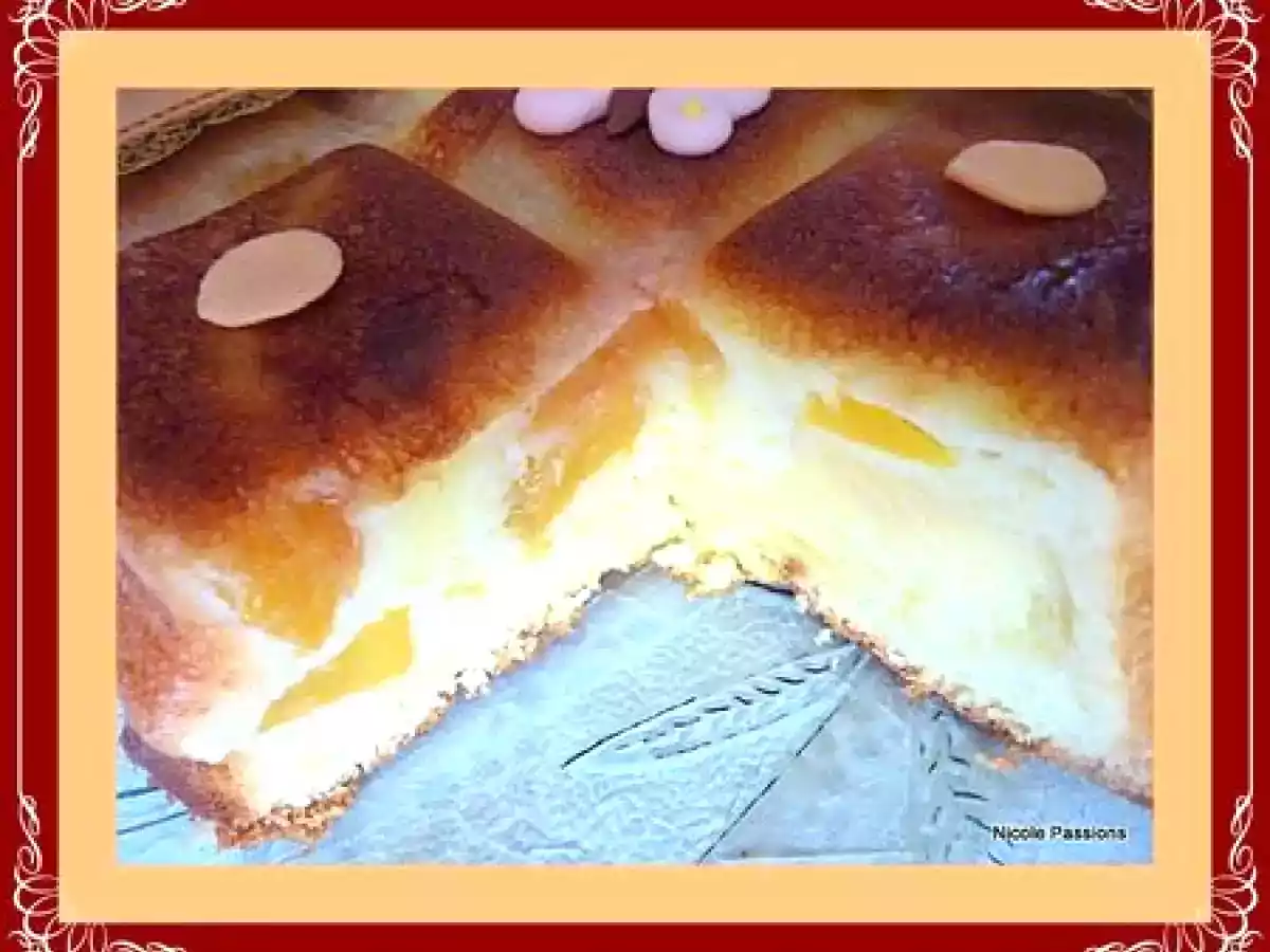 Clafoutis aux pêches réellement aérien