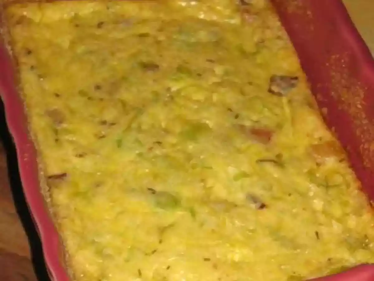 Clafoutis aux Poireaux et aux Lardons