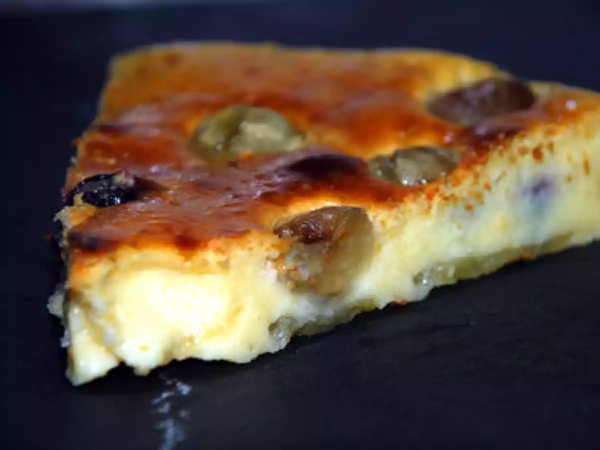 Clafoutis aux raisins (noir et blanc!)