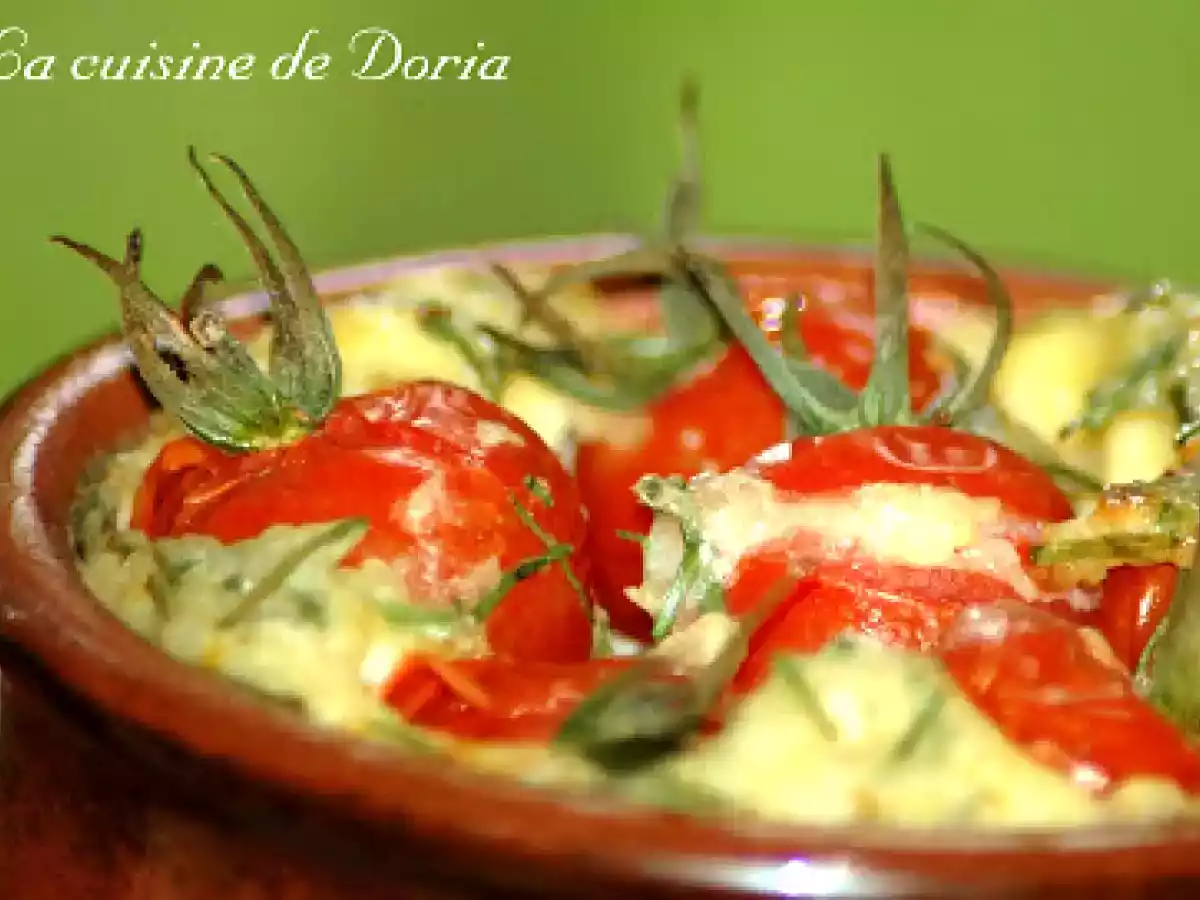 Clafoutis aux tomates cerises et à la ciboulette // Noyers sur Serein dans l'Yonne