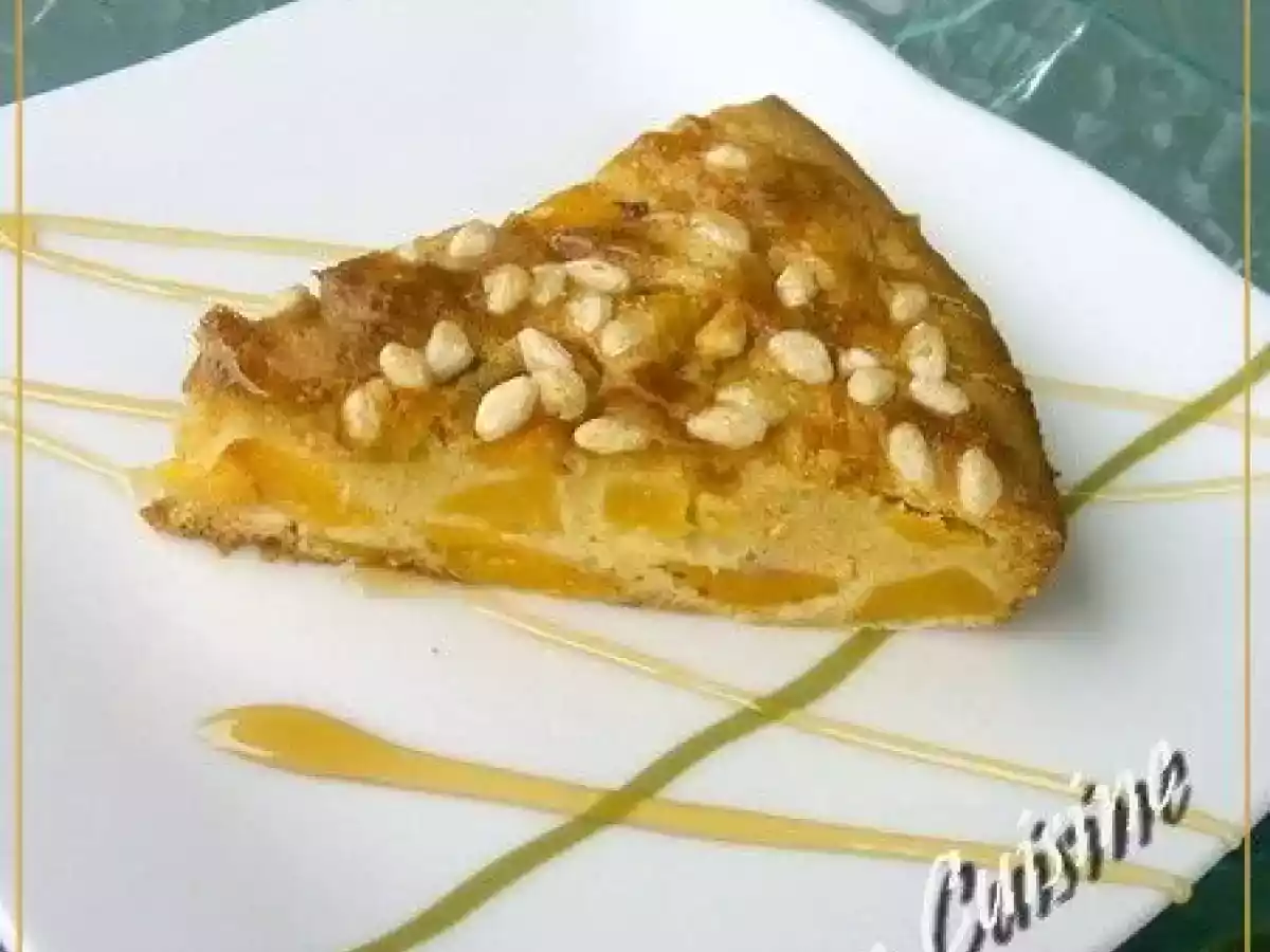 Clafoutis de pêches au miel et grains croustillants au quinoa