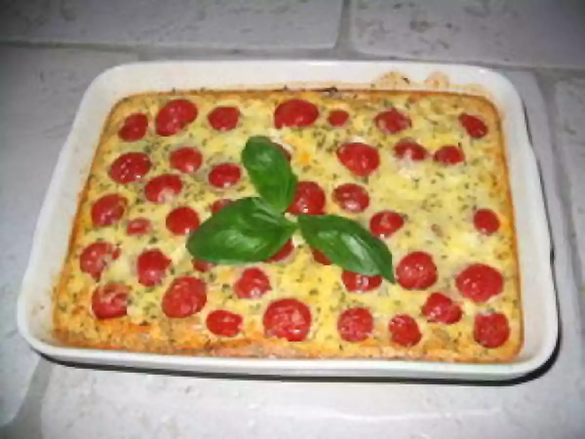 Clafoutis de tomates-cerises