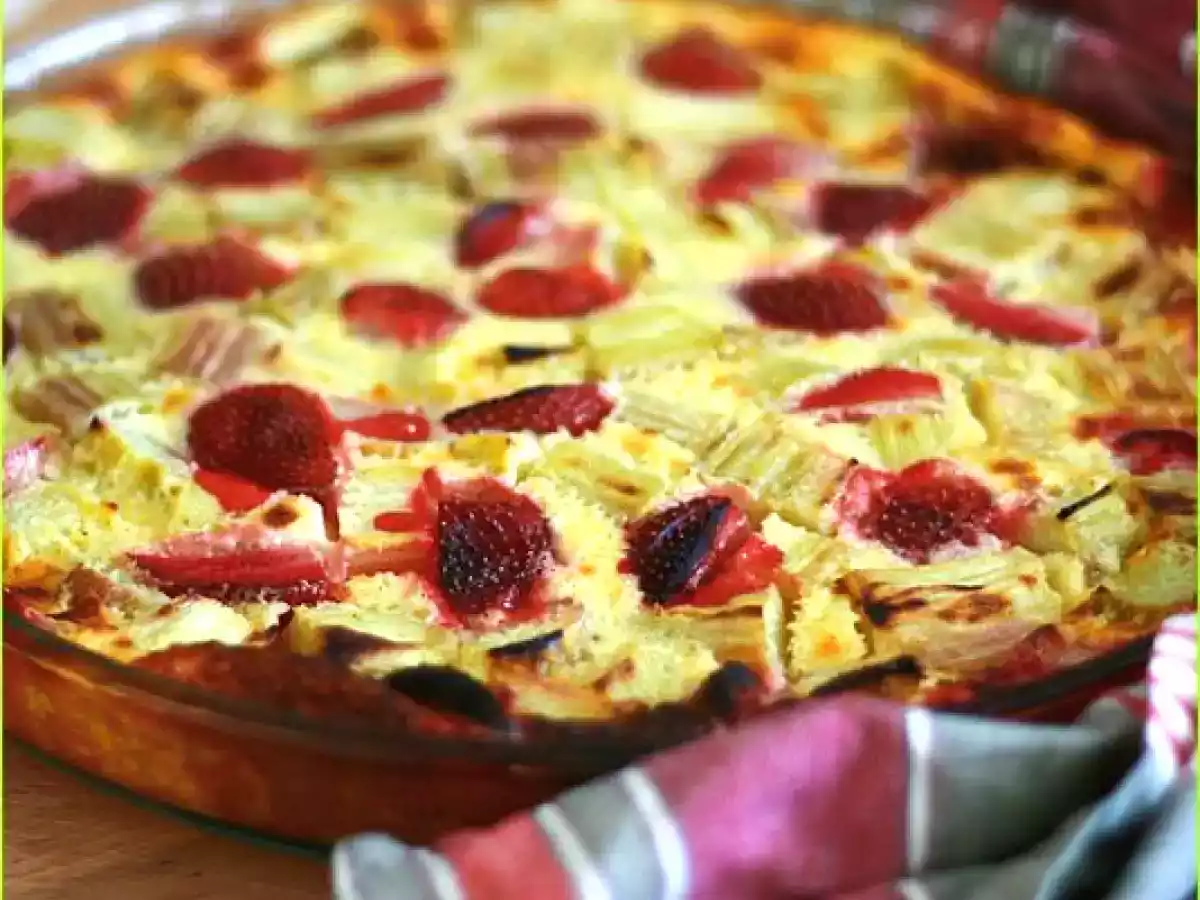 Clafoutis Fraise / Rhubarbe sans gluten