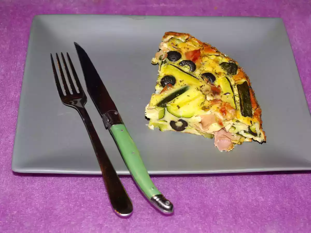 Clafoutis jambon et courgette