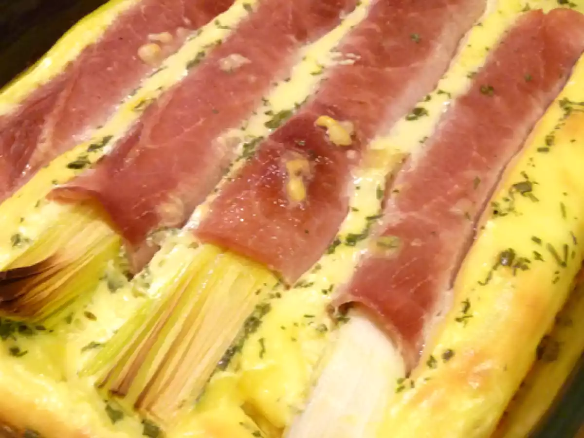 Clafoutis jambon poireau