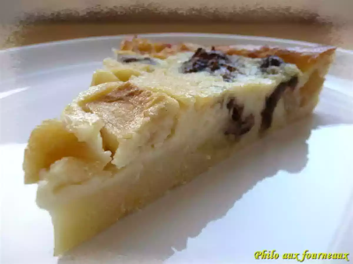 Clafoutis pomme, poires & pruneaux