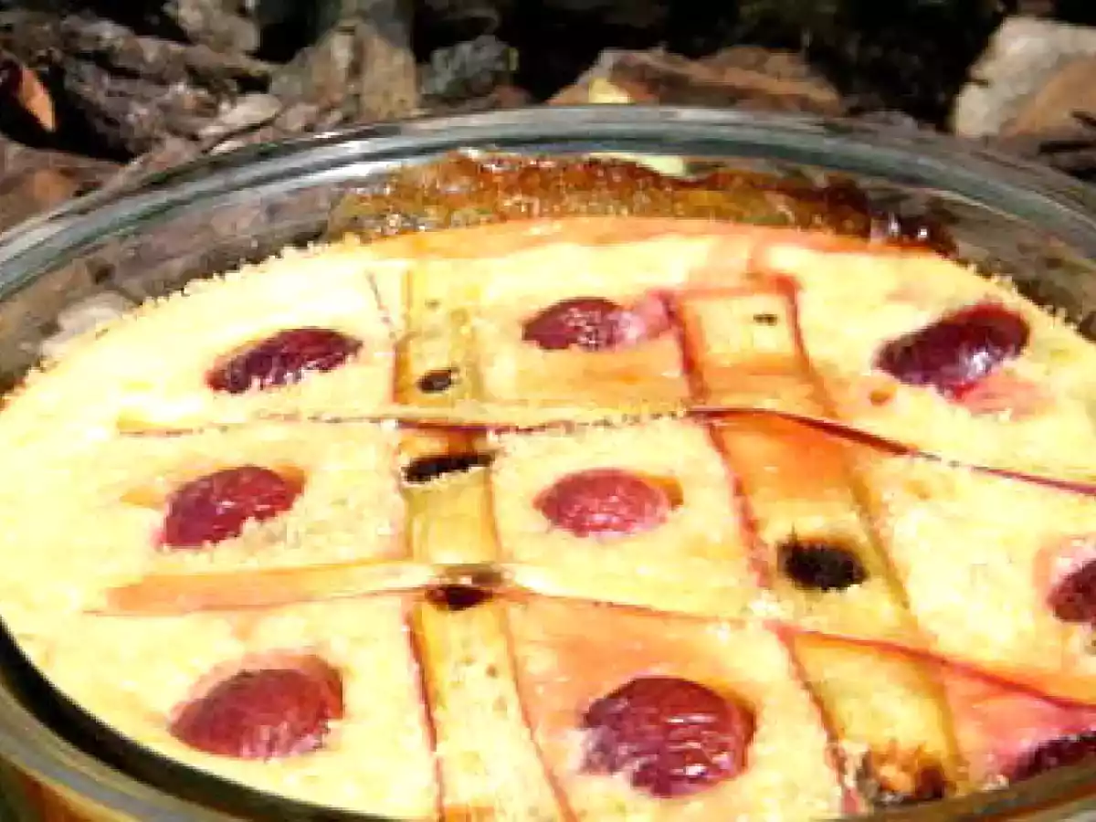 Clafoutis rhubarbe & cerises