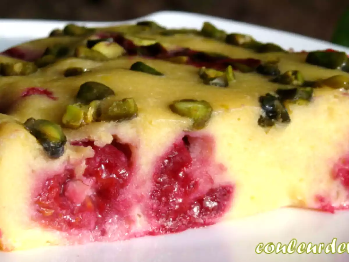 Clafoutis ricotta-framboises-pistaches - photo 3