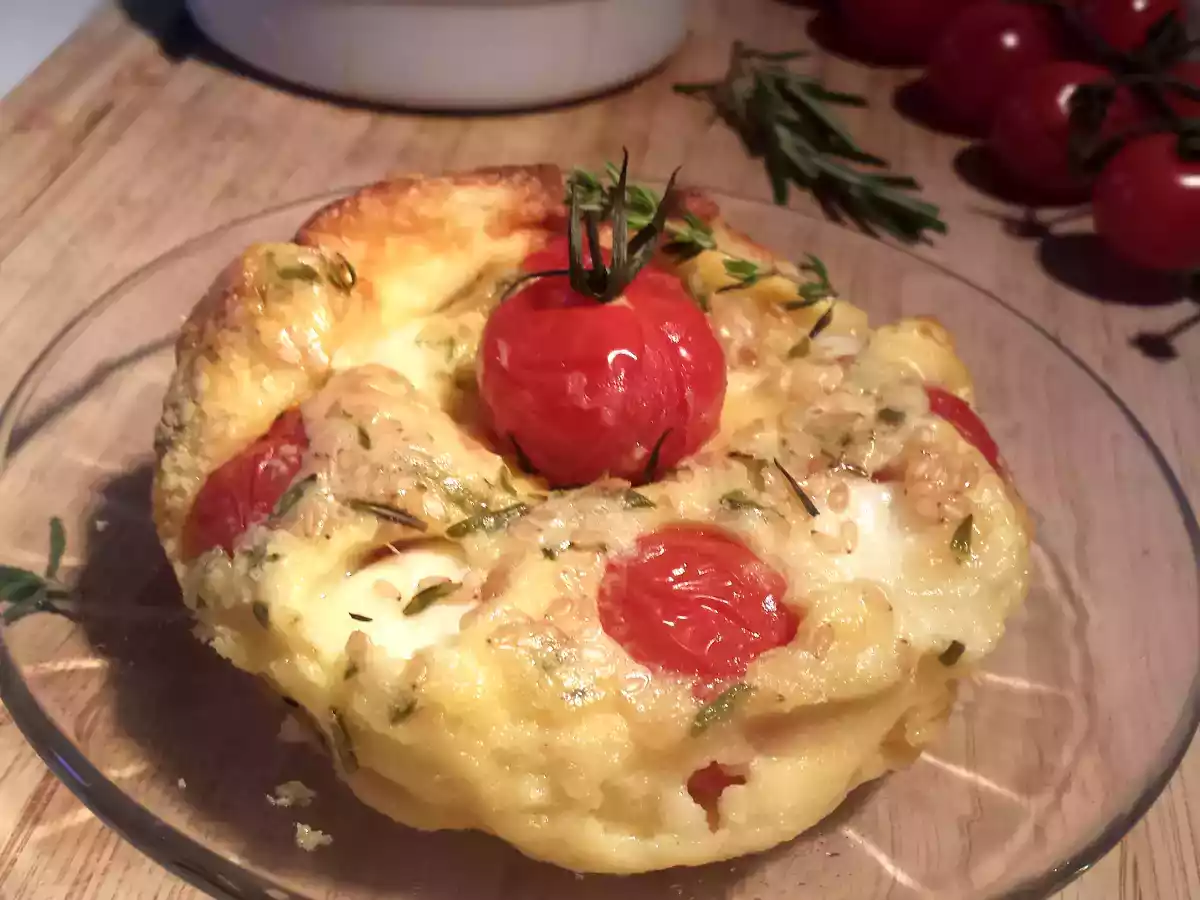 Clafoutis tomates cerises et mozzarella - photo 2
