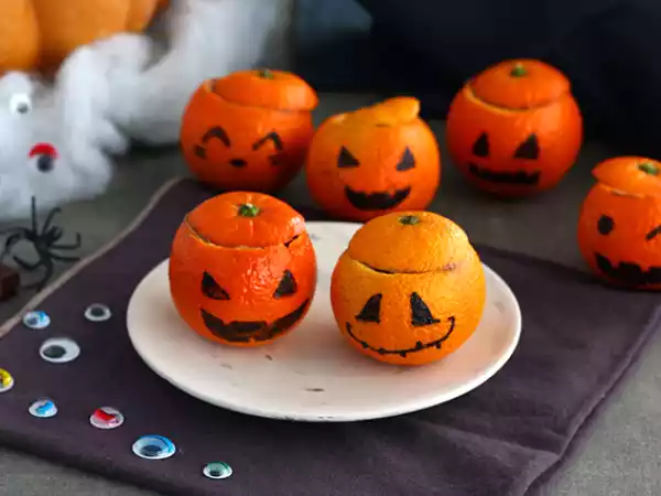 Recette Clémentines d'halloween et sa mousse au chocolat
