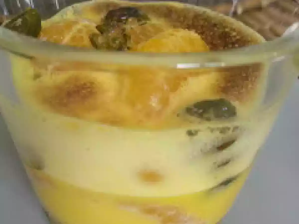 Clémentines en sabayon et pistaches caramélisées