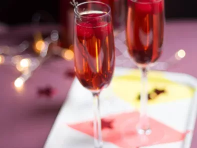 Cocktail champagne fruits rouges
