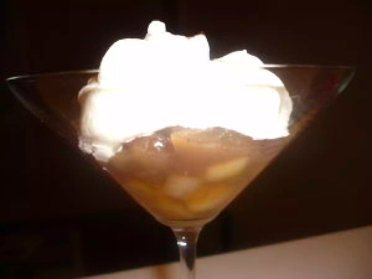 Cocktail de marrons, poires au caramel et chantilly au cognac - photo 2