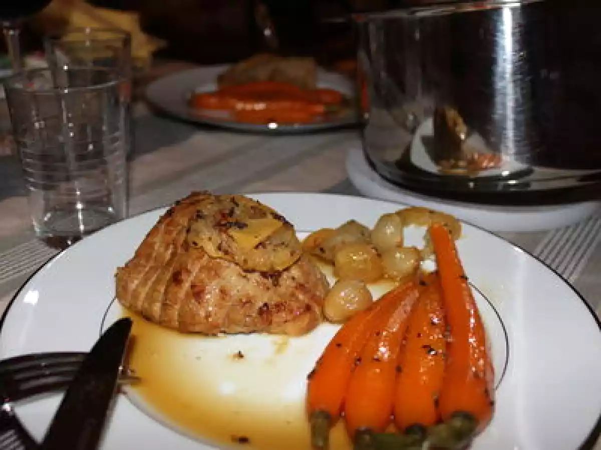 Cocotte d'épaule de veau au citron confit