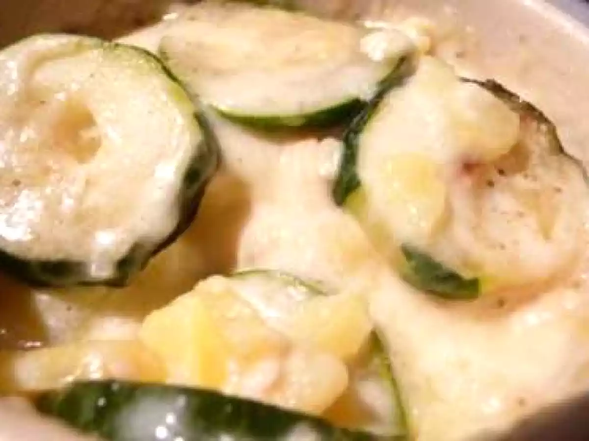 Cocottes de pomme de terre courgette et maroilles