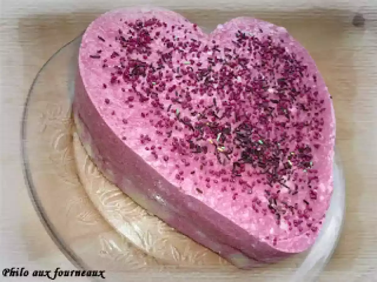 Coeur à la mousse de framboise