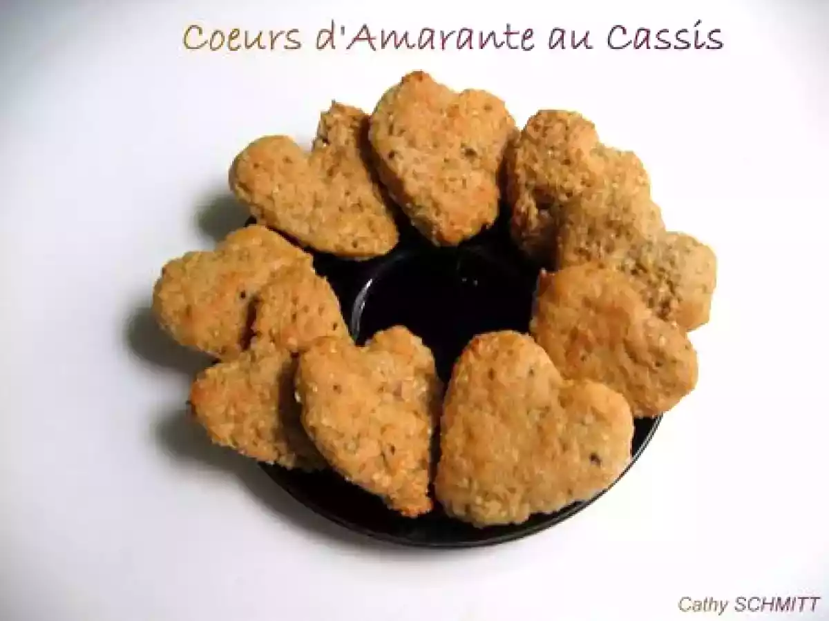Coeurs d'amarante au cassis